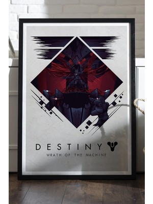 Duvarda Destiny Siyah Ahşap Çerçeveli Poster, Dekoratif Oyun Duvar Tablosu