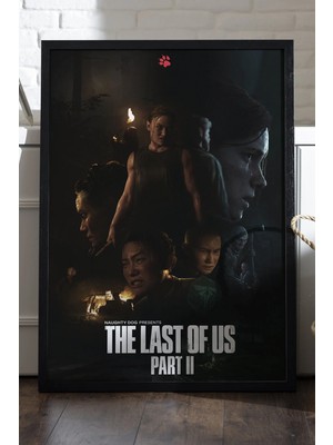 Duvarda The Last Of Us Part Iı Siyah Ahşap Çerçeveli Poster, Dekoratif Oyun Duvar Tablosu