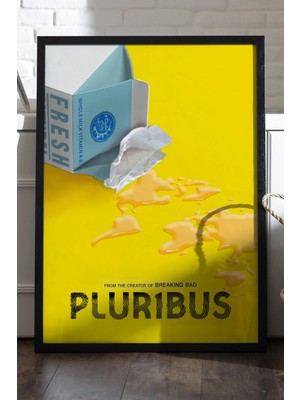 Duvarda Pluribus Siyah Ahşap Çerçeveli Poster, Dekoratif Dizi Duvar Tablosu