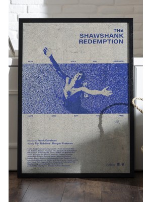 Duvarda Esaretin Bedeli Siyah Ahşap Çerçeveli Poster, Dekoratif Film Duvar Tablosu