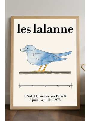 Duvarda Les Lalanne Ahşap Çerçeveli Poster, Dekoratif Sanatsal Duvar Tablosu