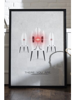 Duvarda Portal Siyah Ahşap Çerçeveli Poster, Dekoratif Oyun Duvar Tablosu