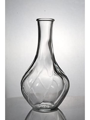 NY Home Vıljestark Vazo, Ince Boyun Vazosu, Çiçek Saksısı, Dekorasyon Için Masa Vazosu (Şeffaf Cam - 17 Cm)