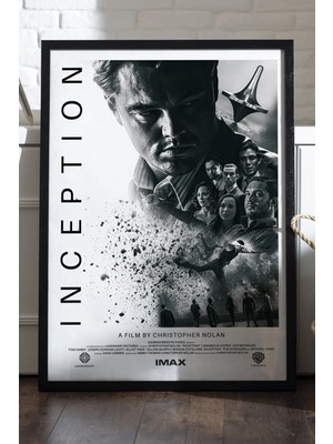 Duvarda Inception Siyah Ahşap Çerçeveli Poster, Film Duvar Tablosu