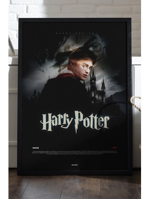 Duvarda Harry Potter Siyah Ahşap Çerçeveli Poster, Film Duvar Tablosu