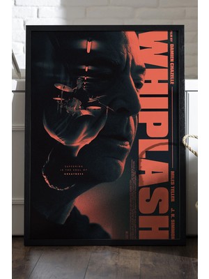 Duvarda Whiplash Siyah Ahşap Çerçeveli Poster, Dekoratif Film Duvar Tablosu