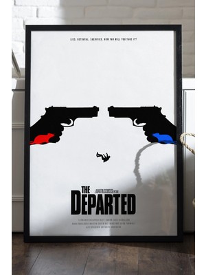 Duvarda The Departed Siyah Ahşap Çerçeveli Poster, Film Duvar Tablosu
