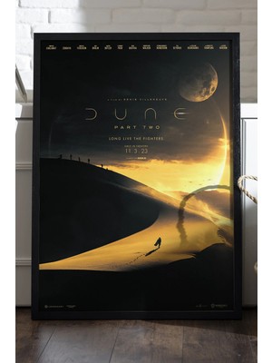 Duvarda Dune Siyah Ahşap Çerçeveli Poster, Film Duvar Tablosu