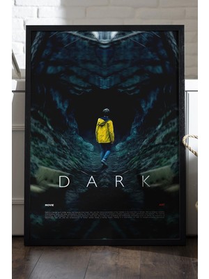 Duvarda Dark Siyah Ahşap Çerçeveli Poster, Dizi Duvar Tablosu