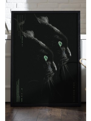 Duvarda Matrix Siyah Ahşap Çerçeveli Poster, Film Duvar Tablosu