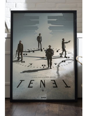 Duvarda Tenet Siyah Ahşap Çerçeveli Poster, Film Duvar Tablosu