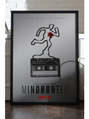 Duvarda Mindhunter Siyah Ahşap Çerçeveli Poster, Film Duvar Tablosu
