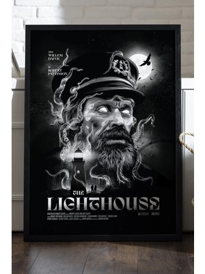 Duvarda Lighthouse Siyah Ahşap Çerçeveli Poster, Film Duvar Tablosu