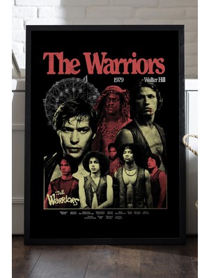 Duvarda The Warriors Siyah Ahşap Çerçeveli Poster, Film Duvar Tablosu