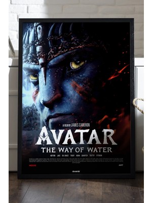 Duvarda Avatar Siyah Ahşap Çerçeveli Poster, Film Duvar Tablosu