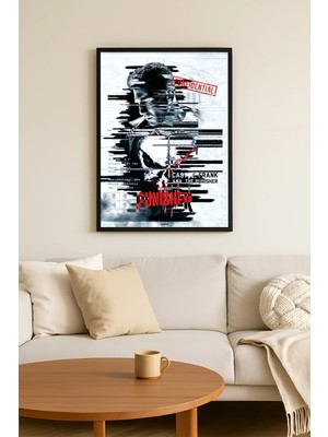 Duvarda Punisher Siyah Ahşap Çerçeveli Poster, Dizi Duvar Tablosu