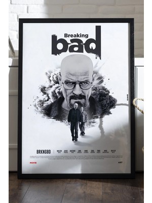 Duvarda Breaking Bad Siyah Ahşap Çerçeveli Poster, Dizi Duvar Tablosu