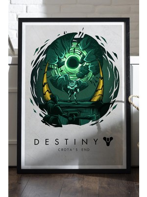 Duvarda Destiny Siyah Ahşap Çerçeveli Poster, Dekoratif Oyun Duvar Tablosu