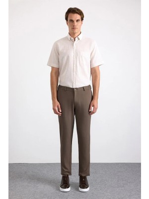 Süvari Koyu Kahve Slim Düz Jogger Pantolon