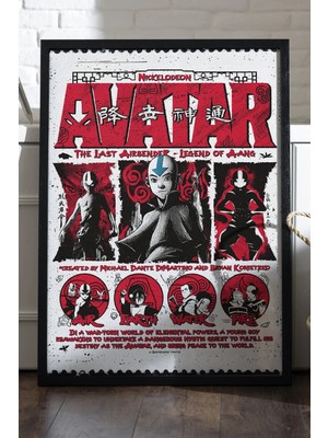 Duvarda Avatar Siyah Ahşap Çerçeveli Poster, Film Duvar Tablosu