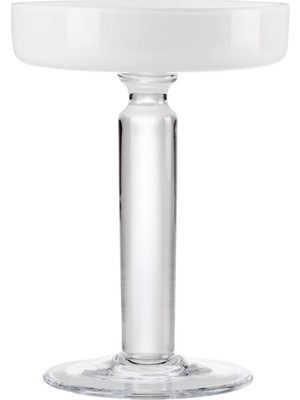 Paşabahçe El Yapımı Cam Ayaklı Servis 17X12 cm Opal Krem