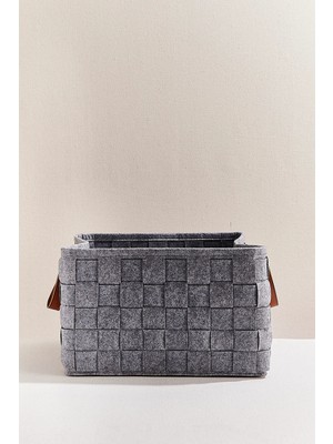 Paşabahçe Keçe Sepet Gri 40 cm