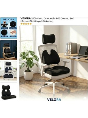Velora Grup Ortopedik Yastık Seti Bel, Boyun ve Kalça Desteği Sağlayan 3'lü Set