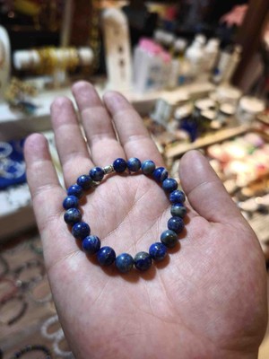 Mihrim Naturel Lapis Lazuli Doğaltaş Bileklik Iletişim, Akıcı Konuşma Mavi Doğaltaş Bileklik