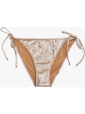 Koton Yanları Bağlamalı Ipli Parlak Üçgen Bikini Altı