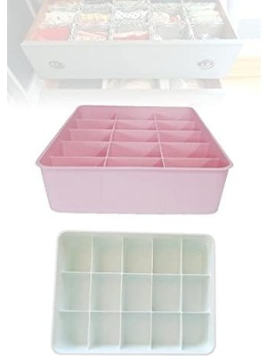 Zg Store Kapaksız Dolap Içi 15 Bölmeli Çekmece Düzenleyici Plastik Hobi Kutusu Takı Makyaj Saklama Kabı Organizer (Beyaz)