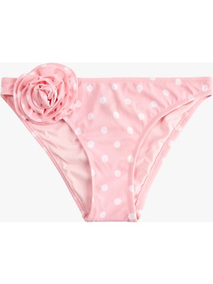 Koton Koton x Sibil Çetinkaya - Gül Aplike Detaylı Puantiyeli Bikini Altı