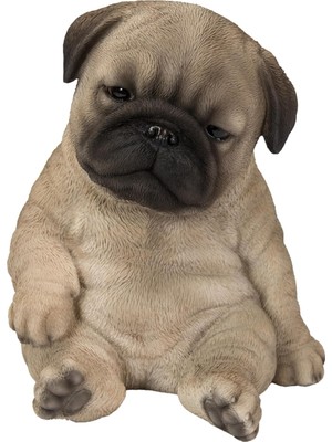 Zg Store Hi Line Gift Ltd Oturan Uyuyan Pug Yavru Köpek Heykeli Heykelcik