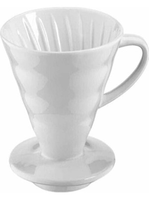 Empressco V60 02 Seramik Porselen Kahve Demleme Ekipmanı, Pratik ve Şık Tasarım