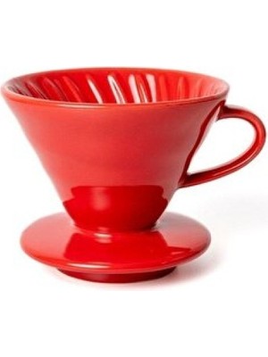 Empressco Kırmızı Seramik V60 02 Dripper, Pratik ve Şık Kahve Demleme Aracı