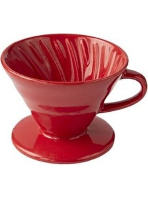 Empressco Kırmızı Seramik Dripper, Kahve Demleme Aksesuarı, Pratik ve Şık Tasarım