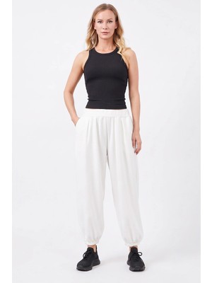 FullaModa Beli Lastikli Modal Şalvar Pantolon
