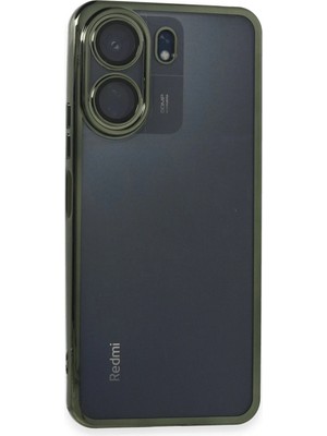 Durukar®   Redmi 13C Kılıf  Lensli Silikon - Yeşil