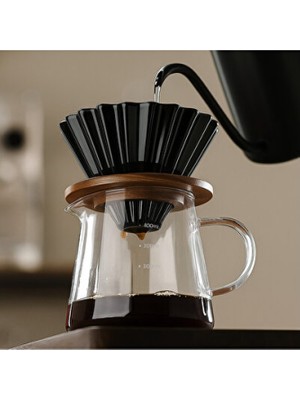Empressco Siyah V60 02 Seramik Kahve Demleme Ekipmanı, Filtre Kahve Için Mükemmel