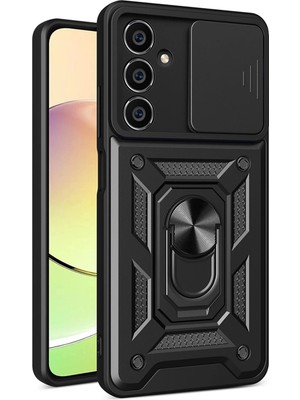 Durukar®  Samsung Galaxy A15 4g Kılıf Pars Lens Yüzüklü Silikon - Siyah