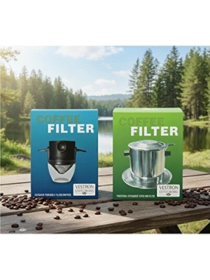Empressco Outdoor 2'li Kahve Demleme Seti, Katlanabilir ve Phin Filtreli