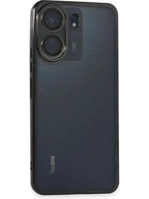 Durukar®   Redmi 13C Kılıf  Lensli Silikon - Siyah