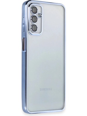 Durukar®  Samsung Galaxy M23 Kılıf  Lensli Silikon - Açık Mavi
