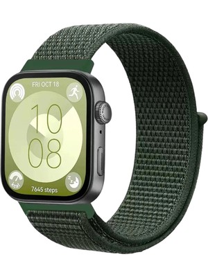 Durukar®  Huawei Fit 4 Hasırlı Cırtcırtlı Kordon - Koyu Yeşil