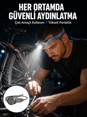 Gees Global Ayarlanabilir Baş Bantlı LED Kafa Lambası Çok Amaçlı Aydınlatma Çözümü