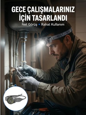 Gees Global Yüksek Parlaklıklı LED Kafa Feneri Gece Çalışmaları Için Yüksek Parlaklıklı