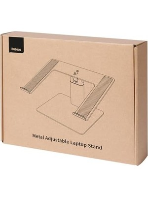 Omrs Store Baseus MacBook Metal Ayarlanabilir Dizüstü Bilgisayar Standı, Maks. 10 kg Ağırlık ve 208 mm Yükseklik, Gümüş (LUJS000012)