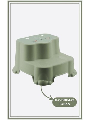 Empressco Çocuklar Için Çift Basamaklı Güvenli Kaydırmaz Tabure