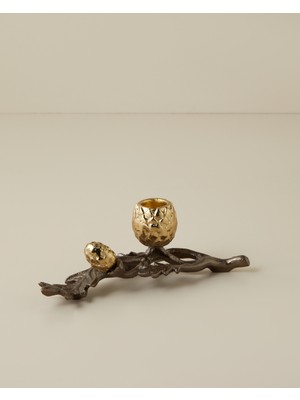 English Home Alvin Metal Dekoratif Kase 13X6,5 cm Bronz
