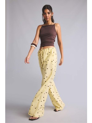 DeFacto Wide Leg Çift Cepli Puantiyeli Normal Bel Pantolon I4717AX26HS