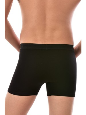 Katmirra 3 Adet Siyah Erkek Elit Modal Elasthan Boxer 1251 Modern Paça Tipi